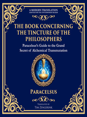 cover image of The Book Concerning the Tincture of the Philosophers